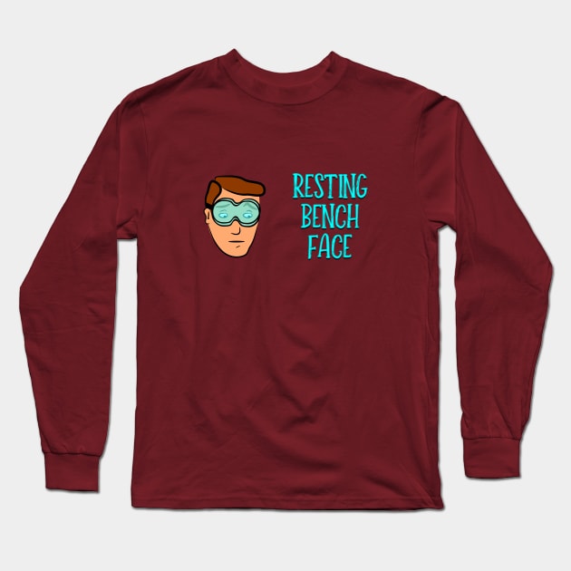 Resting Bench Face - Male Cartoon Long Sleeve T-Shirt by StopperSaysDsgn